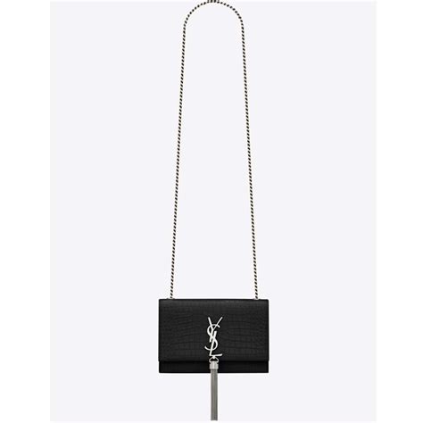 ysl black kate classic tussle crossbody|KATE SMALL TASSEL IN CROCODILE.